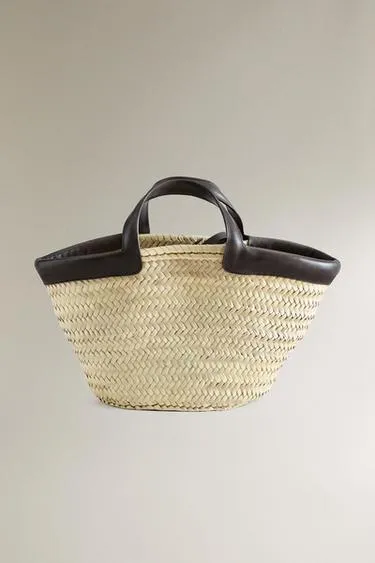 Мини сумка-тоут с деталями из кожи- Заказать в России