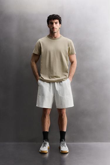 Zara Джоггеры-шорты из хлопка 9  купить с доставкой.