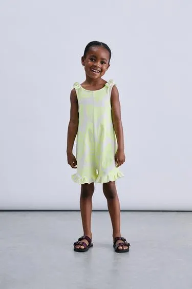 Короткий комбинезон с морским принтом и узлами- Заказать в России