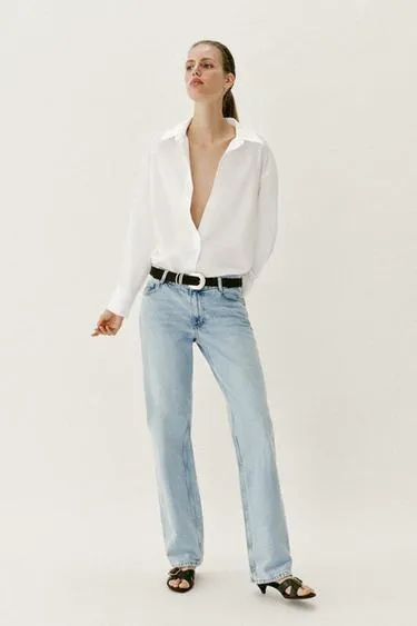 Базовая рубашка из поплина- Заказать в России