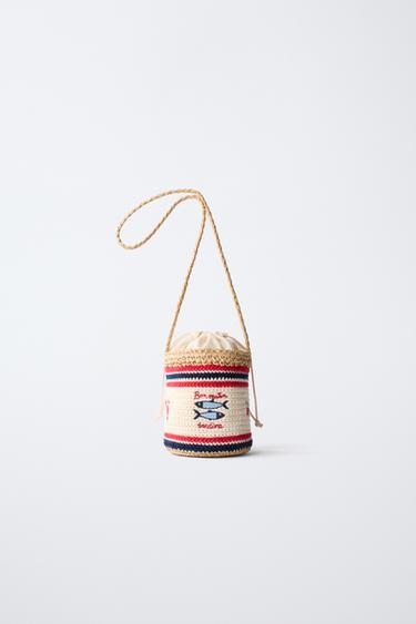 Zara Сумка крючком с рыбами