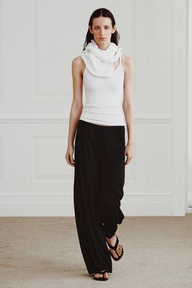 Zara Прямые брюки из хлопка