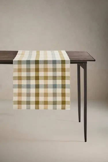 Покрывало для стола из вельветового картона в клетку- Заказать в России