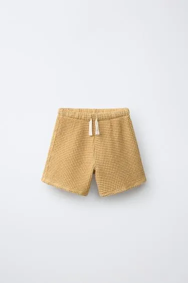 Однотонные шорты вафельного плетения- Заказать в России