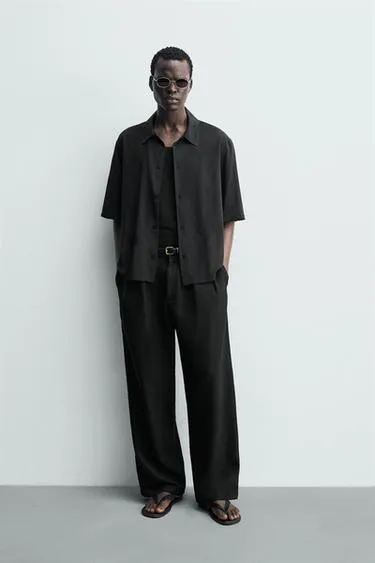 Рубашка с геометрической вышивкой