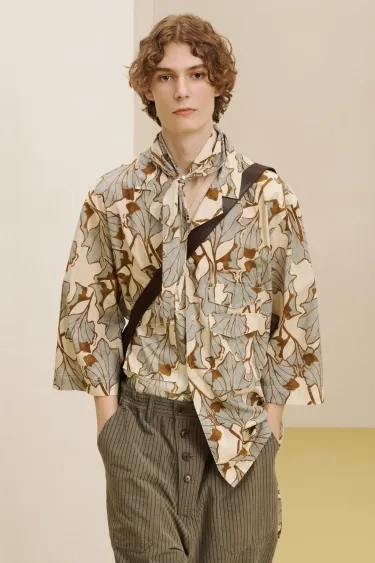 Рубашка с цветочным принтом