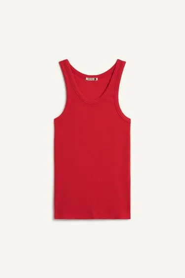 Хлопковый топ без рукавов