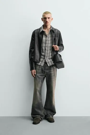 Укороченная кожаная куртка