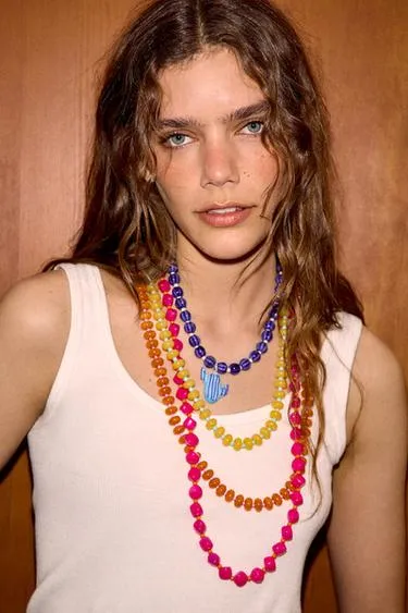 Набор из 4 колье с бусинами и кактусами- Заказать в России