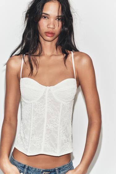 Кружевной топ-корсет