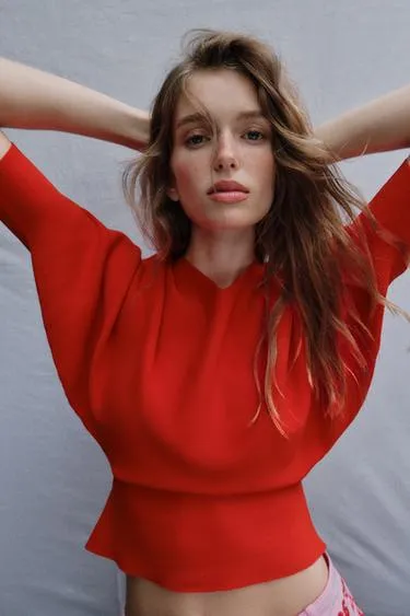 Джемпер с рукавами «воздушный шар»- Заказать в России