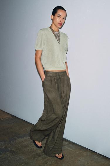 Трикотажный топ с коротким рукавом