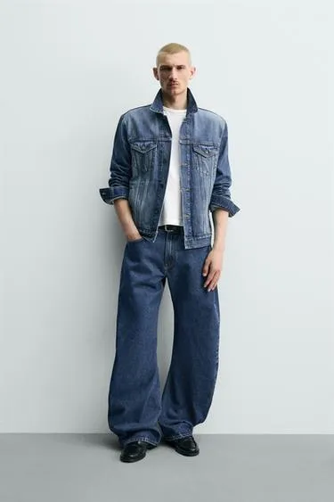 Джинсы Barrel Fit с декоративными швами