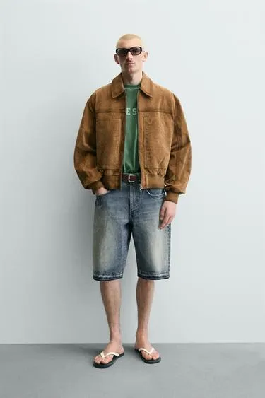 Джинсовые шорты Baggy Fit с металлическими заклепками