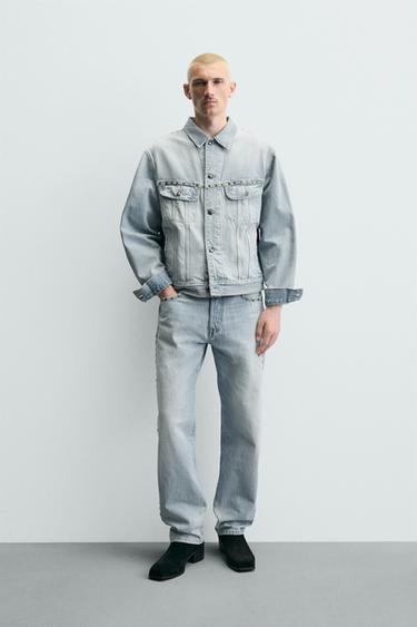 Zara Джинсы прямого кроя с металлическими заклепками