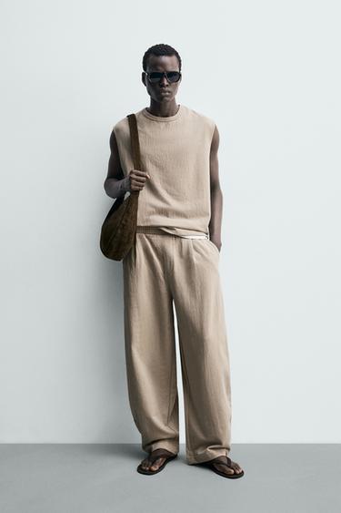 Толстовка-майка свободного кроя из текстурной ткани- Заказать в России