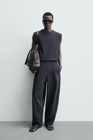 Майка Relaxed Fit в рубчик- Заказать в России