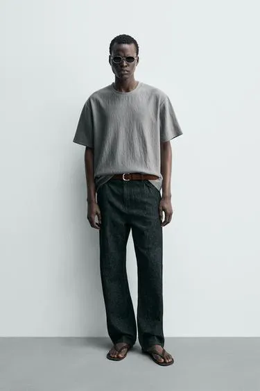 Футболка Relaxed Fit из рельефной ткани- Заказать в России