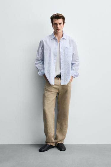 Рубашка Regular Fit в полоску- Заказать в России