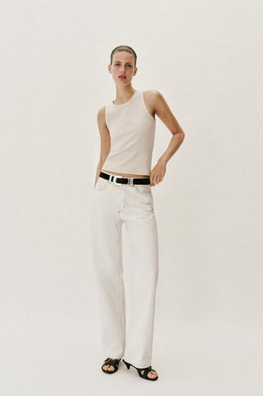 Zara Топ в рубчик без рукавов