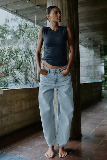 Джинсы Z1975 с высокой посадкой и передними швами- Заказать в России