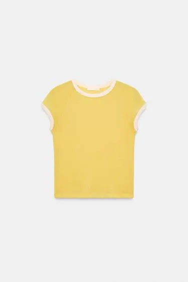 Футболка с контрастной отделкой- Заказать в России