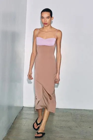 Платье на бретелях из полиамида- Заказать в России