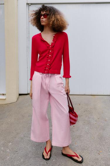 Zara Кардиган с воланами купить с доставкой.