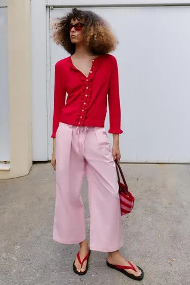 Кардиган с воланами- Заказать в России