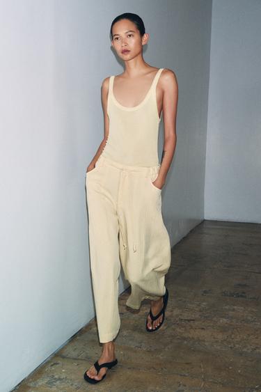 Zara Брюки из ткани «ёлочка» — ZW COLLECTION