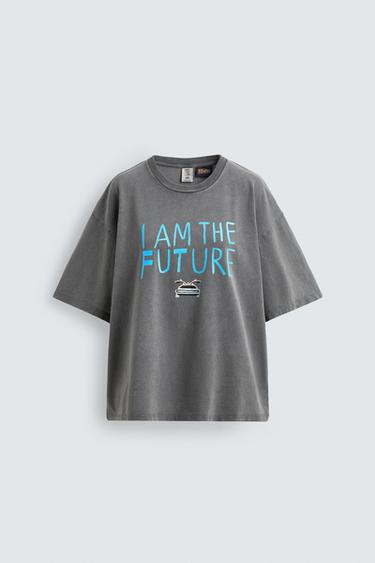 Zara Футболка с иллюстрацией BACK TO THE FUTURE© UCS LLC AND AMBLIN X DYLAN´S T-SHIRT CLUB X ZARA