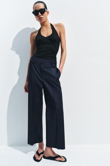 Zara Брюки из смесовой шерсти с заутюженными стрелками — коллекция ZARA «ZW» купить с доставкой.