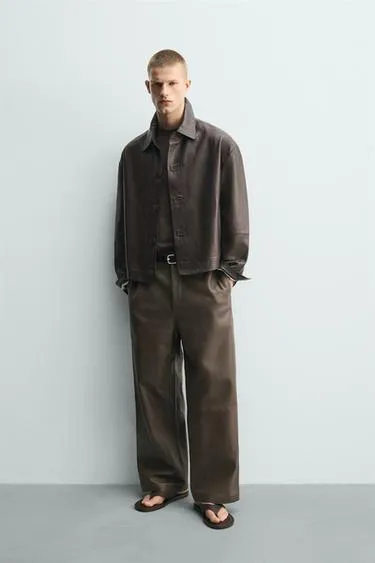 Кожаная куртка Boxy Fit