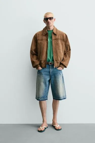 Куртка из замши свободного кроя- Заказать в России