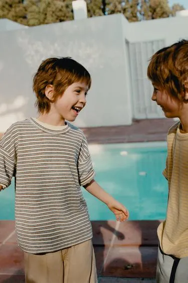 Zara Timeless - футболка махровая в полоску