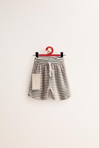 Zara ZARA «TIMELESS» - полосатые шорты из махровой ткани