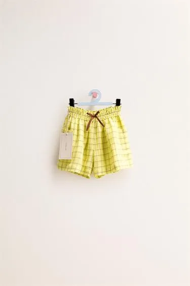 Zara Timeless - бермуды в клетку из льна- Заказать в России