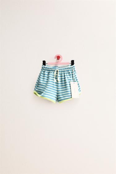 Zara ZARA «TIMELESS» - шорты в полоску с эффектом махровой ткани