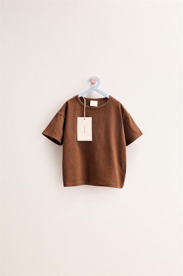Zara ZARA «TIMELESS» - однотонная футболка из хлопка и льна купить с доставкой.