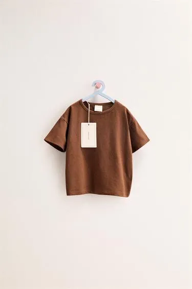 Zara Timeless - однотонная футболка из хлопка и льна- Заказать в России