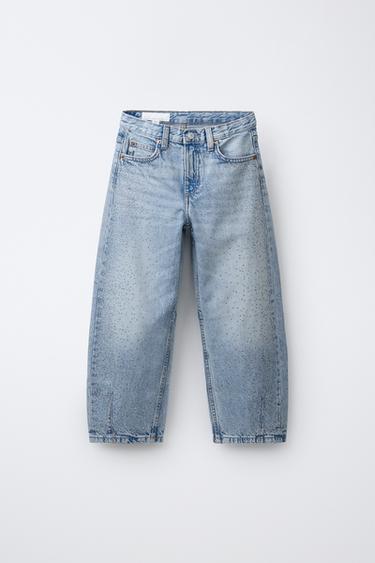 Джинсы Barrel со стразами- Заказать в России