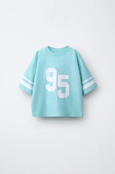 Лонгслив с цифровым принтом и полосками