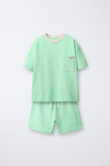 Zara 6–14 лет/однотонная пижама с карманом