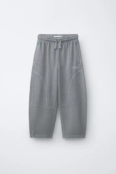 Крашеные брюки Barrel с разрезами