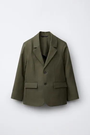 Костюмный блейзер из хлопка и льна