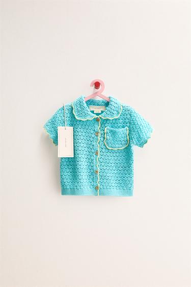 Zara ZARA «TIMELESS» - поло в рубчик с контрастом