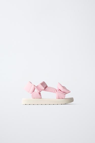Zara Сандалии с бантом и уплотненными ремешками купить с доставкой.