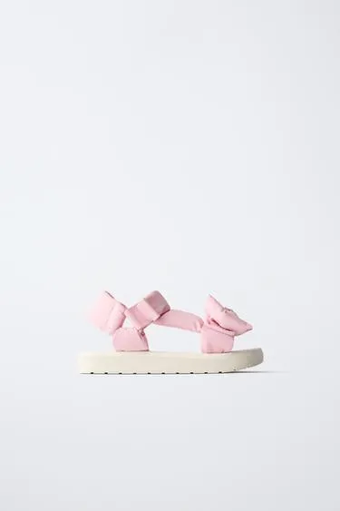 Сандалии с бантом и уплотненными ремешками- Заказать в России