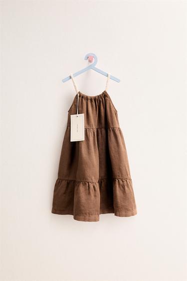 Zara ZARA «TIMELESS» — платье из 100% льна с панелями