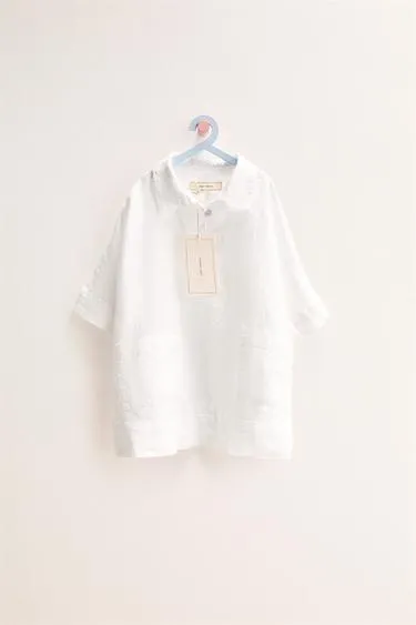 Платье-рубашка из 100% льна — Zara «Timeless»- Заказать в России